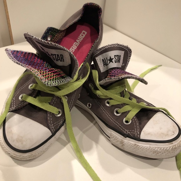 Grey Converse All Star Sneakers - Picture 2 of 5